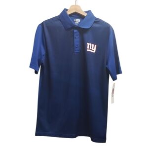 NFL Team Apparel New York Giants Polo Collared Shirt Blue Size M NEW
